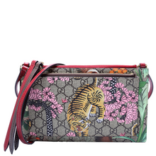 Load image into Gallery viewer, Gucci GG Supreme Tian/Bengal Canvas Double Zip Shoulder Bag Multicolor
