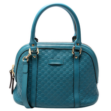 Load image into Gallery viewer, Gucci Mini Dome Micro Guccissima Leather Satchel Bag Teal
