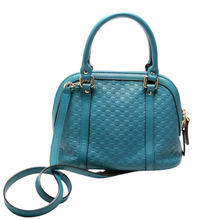 Load image into Gallery viewer, Gucci Mini Dome Micro Guccissima Leather Satchel Bag Teal
