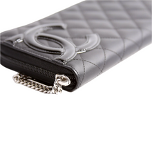 Load image into Gallery viewer, Chanel Cambon Ligne Zip Around Long Leather Wallet Black
