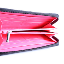 Load image into Gallery viewer, Chanel Cambon Ligne Zip Around Long Leather Wallet Black
