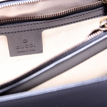 Load image into Gallery viewer, Gucci Marmont Web Heart Leather Medium Shoulder Bag Black
