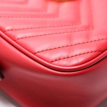 Load image into Gallery viewer, Gucci Marmont Small Leather Camera Bag Red
