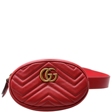 Load image into Gallery viewer, Gucci GG Marmont Leather Belt Bag Red
