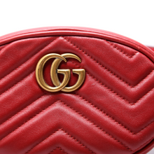 Load image into Gallery viewer, Gucci GG Marmont Leather Belt Bag Red
