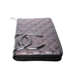 Load image into Gallery viewer, Chanel Cambon Ligne Zip Around Organizer Leather Wallet Black
