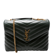 Load image into Gallery viewer, Yves Saint Laurent Loulou Medium Quilted Leather Shoulder Bag Green
