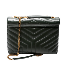 Load image into Gallery viewer, Yves Saint Laurent Loulou Medium Quilted Leather Shoulder Bag Green
