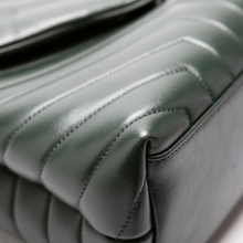 Load image into Gallery viewer, Yves Saint Laurent Loulou Medium Quilted Leather Shoulder Bag Green
