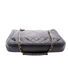 Load image into Gallery viewer, Chanel Vintage Lambskin Leather Shoulder Bag Navy
