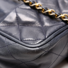 Load image into Gallery viewer, Chanel Vintage Lambskin Leather Shoulder Bag Navy
