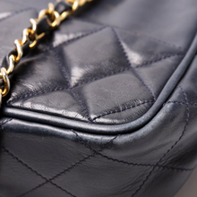 Load image into Gallery viewer, Chanel Vintage Lambskin Leather Shoulder Bag Navy

