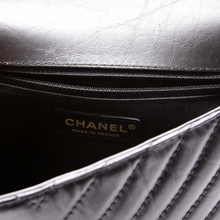 Load image into Gallery viewer, Chanel CC Quilted Chevron Calfskin Top Handle Bag Black

