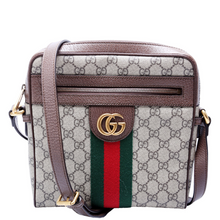 Load image into Gallery viewer, Gucci GG Supreme Coated Canvas Ophidia Messenger Bag Brown
