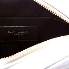 Load image into Gallery viewer, Yves Saint Laurent Grain De Poudre Round Leather Camera Bag White
