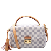 Load image into Gallery viewer, Louis Vuitton Croisette Damier Azur Coated Canvas Shoulder Bag White
