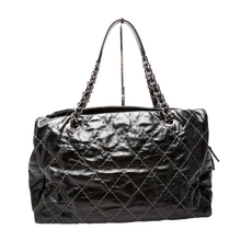 Load image into Gallery viewer, Chanel Double Contrast Stitch Goatskin Leather Large Tote Bag Black
