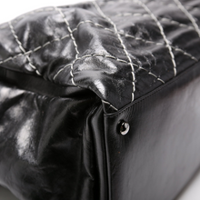 Load image into Gallery viewer, Chanel Double Contrast Stitch Goatskin Leather Large Tote Bag Black
