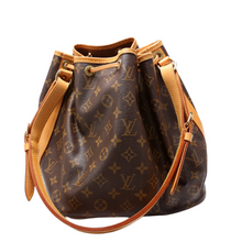 Load image into Gallery viewer, Louis Vuitton Petit Noe Canvas Shoulder Bag Brown
