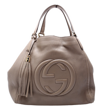Load image into Gallery viewer, Gucci Soho Leather Medium Hobo Bag Grey
