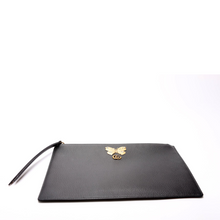 Load image into Gallery viewer, Gucci GG Marmont Butterfly Leather Clutch Bag Black
