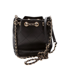 Load image into Gallery viewer, Chanel CC Mini Chain Stitched Calfskin Leather Bucket Bag Black
