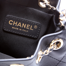 Load image into Gallery viewer, Chanel CC Mini Chain Stitched Calfskin Leather Bucket Bag Black
