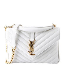 Load image into Gallery viewer, Yves Saint Laurent College Leather Medium Crossbody Bag Ivory
