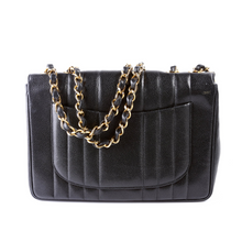 Load image into Gallery viewer, Chanel Flap Bag Vertical Quilted Caviar Jumbo Shoulder Bag Black
