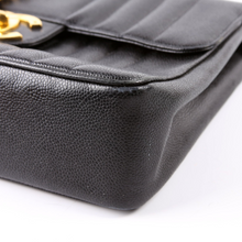 Load image into Gallery viewer, Chanel Flap Bag Vertical Quilted Caviar Jumbo Shoulder Bag Black
