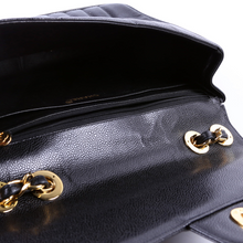Load image into Gallery viewer, Chanel Flap Bag Vertical Quilted Caviar Jumbo Shoulder Bag Black
