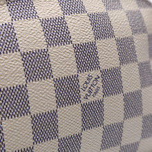 Load image into Gallery viewer, Louis Vuitton PM Damier Azur Coated Canvas Cosmetic Pouch Bag White

