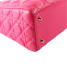 Load image into Gallery viewer, Christian Dior Lady Dior Leather Medium Shoulder Bag Pink
