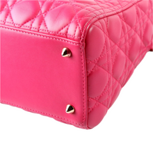 Load image into Gallery viewer, Christian Dior Lady Dior Leather Medium Shoulder Bag Pink
