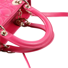 Load image into Gallery viewer, Christian Dior Lady Dior Leather Medium Shoulder Bag Pink
