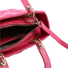 Load image into Gallery viewer, Christian Dior Lady Dior Leather Medium Shoulder Bag Pink
