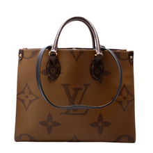Load image into Gallery viewer, Louis Vuitton ONTHEGO MM Monogram Coated Canvas Tote Bag Brown
