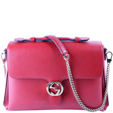 Load image into Gallery viewer, Gucci Interlocking GG Large Leather Shoulder Bag Red
