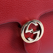 Load image into Gallery viewer, Gucci Interlocking GG Large Leather Shoulder Bag Red

