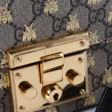 Load image into Gallery viewer, Gucci Padlock GG Supreme Bee Small Shoulder Bag Beige

