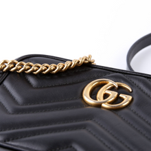 Load image into Gallery viewer, Gucci Marmont Leather Mini Camera Bag Black
