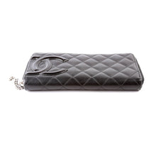 Load image into Gallery viewer, CHANEL Cambon Ligne Zip Around leather Long Wallet Black
