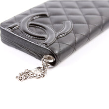 Load image into Gallery viewer, CHANEL Cambon Ligne Zip Around leather Long Wallet Black
