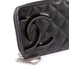 Load image into Gallery viewer, CHANEL Cambon Ligne Zip Around leather Long Wallet Black
