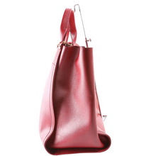 Load image into Gallery viewer, Chanel Deauville Studded Caviar Leather Shoulder Bag Red
