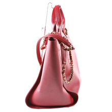 Load image into Gallery viewer, Chanel Deauville Studded Caviar Leather Shoulder Bag Red
