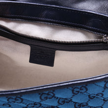 Load image into Gallery viewer, GUCCI Marmont GG Small Flap Canvas Shoulder Bag Blue
