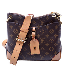 Load image into Gallery viewer, Louis Vuitton Odeon PM NM Monogram Coated Canvas Shoulder Bag Brown

