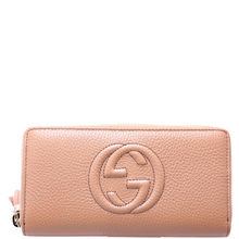 Load image into Gallery viewer, Gucci Soho Zip Around Leather Wallet Tan
