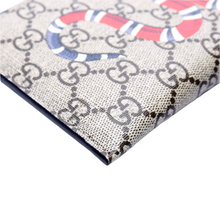 Load image into Gallery viewer, Gucci GG Supreme Coated Canvas Kingsnake L-Zip Wallet Tan
